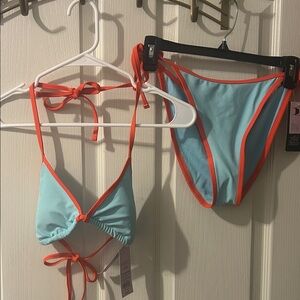 Wild fable Blue and Orange Bikini Set